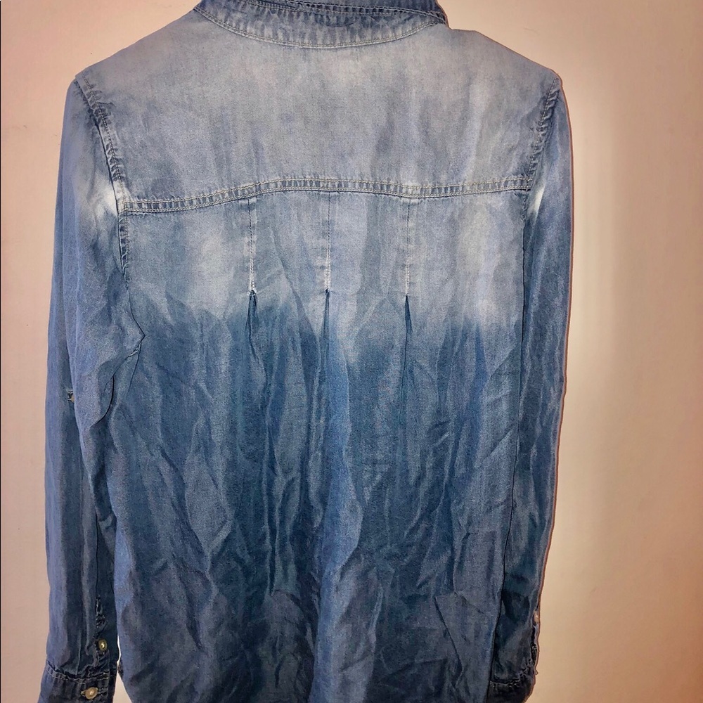 Lace Chambray Shirt - Picture 2 of 3